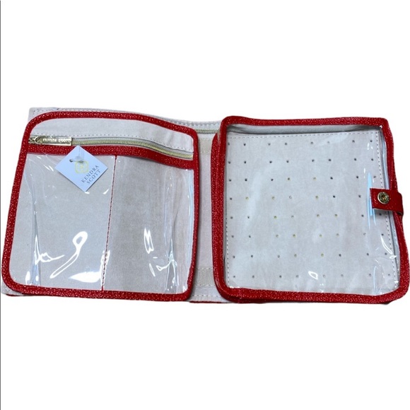 Kendra Scott The Zip Away Small Jewelry Organizer In Red Stingray NWT - Picture 4 of 10